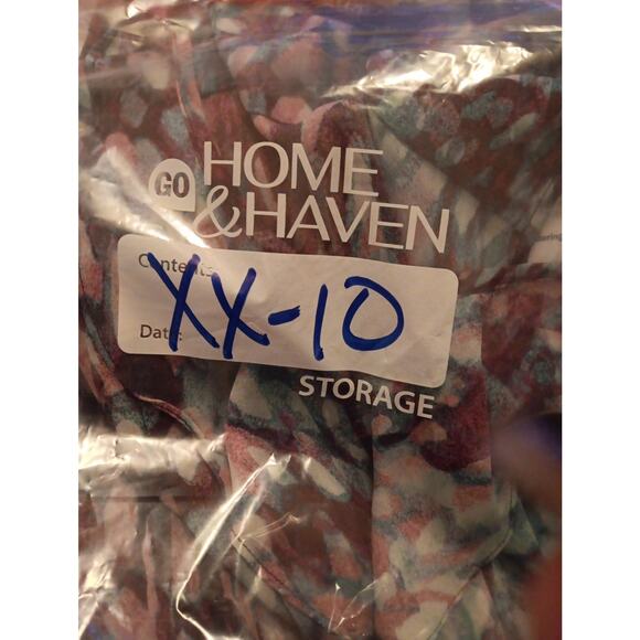 🩷A.n.a Blouse Women's Sz Small, Bold Colorful Sleeveless Boho Ruffle Multicolor - Picture 9 of 9